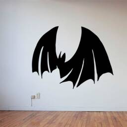 Vampire Bat Vinyl Wall Art, Decal, Sticker, Transfer, Mural, Decor, Rent Friendly, Interior, Exterior, Full Removable, - 0083 - thumbnail 1