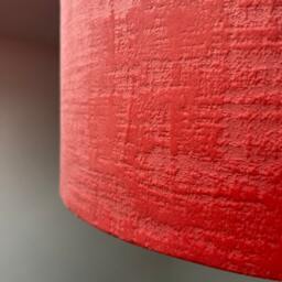 Coral Textured Velvet, Drum Lampshade /Ceiling Shade With A White Lining - thumbnail 3