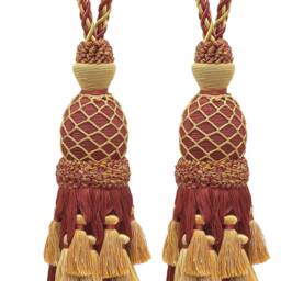 "D??copro Curtain Tassel Tieback, Length 11"" - 27.5cm, Spread 34" - thumbnail 2