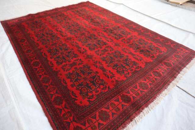 5x7 Ft Bukhara Afghan Handmade Geometric Genuine Rug, Khal Mohammedi Area Turkmen Oriental Living Room D??cor Carpet - image 1