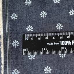 1259. Small Flower Handmade 100% Cotton Denim Cushion Cover Various Sizes - thumbnail 3