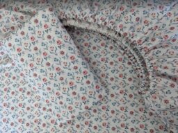 Liberty Petite Floral Crib Sheet Or Changing Pad Cover Pink, Blue, Peach - thumbnail 1