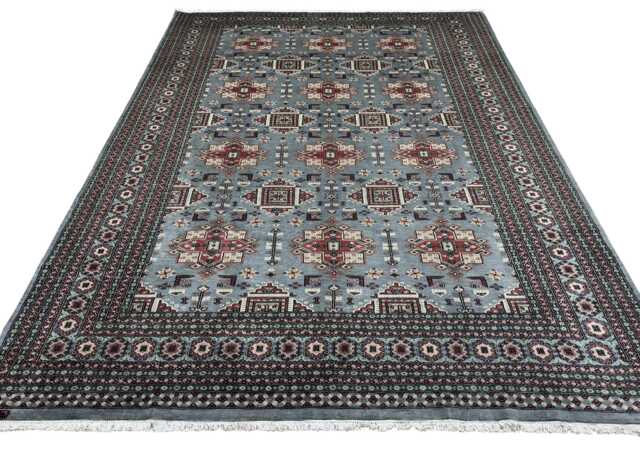 8x11 Gray Color Bokhara Rug - 2.50x3.00 Kids Room Luxury Area Turkish Fine Quality Afghan - image 1