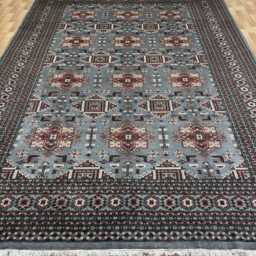 8x11 Gray Color Bokhara Rug - 2.50x3.00 Kids Room Luxury Area Turkish Fine Quality Afghan - thumbnail 2
