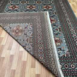 8x11 Gray Color Bokhara Rug - 2.50x3.00 Kids Room Luxury Area Turkish Fine Quality Afghan - thumbnail 4