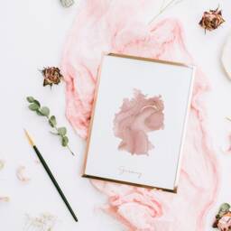Germany Map Pink & Gold Wall Art Print - thumbnail 2