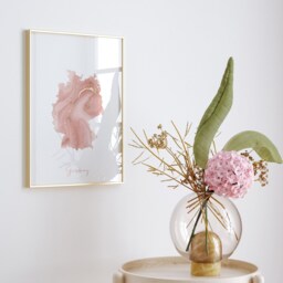 Germany Map Pink & Gold Wall Art Print - thumbnail 3