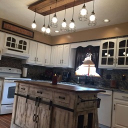 The Grizzly Bear Chandelier Rustic Barn Wood Industrial Cage Chandelier - thumbnail 2