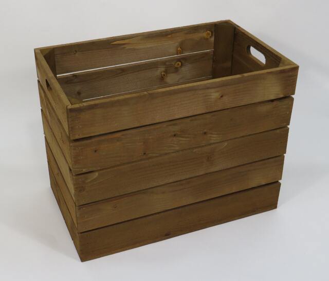 Rustic Wooden Storage Box - Large Toy & Log Organizer - image 1
