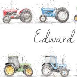Personalised Nursery Print, Farm Decor, Childrens Animal Prints, Wall Art, Tractor, Toddler Room, Kids Art - thumbnail 2