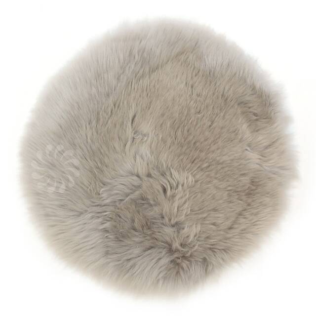 Seat Cover/Pad Made Out Of Natural Lambskin Sheepskin Colour Platinum Grey 40cm - image 1