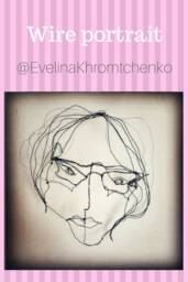 Evelina Khromtchenko Wire Portrait Metal Wall Hanging Gift For Her Mother Day Anniversary Woman Stylist Personalized Gifts Modern 3D Art - thumbnail 1