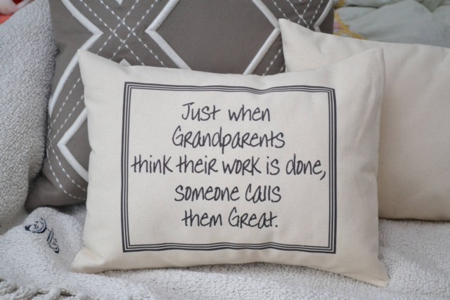 1 Great Grandparent Gift, Mother's Day Personalized Pillow, Grandparent Announcement, Pregnancy Reveal, Hard To Buy For, Baby Announcement - image 1