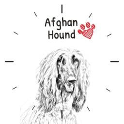 Afghan Hound, Free Standing Mdf Floor Clock With An Image Of A Dog - thumbnail 2