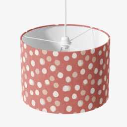 Pink Polkadot Lampshade 20cm 25cm 30cm 35cm 40cm Drum Lamp Shade - Modern Shade, Blush Handmade Home Decor Ceiling Table - thumbnail 2