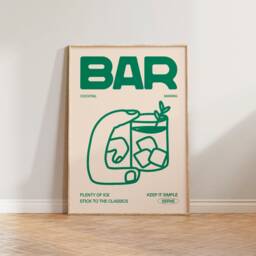 Kitchen Print Wall Art, Bar Sign, Retro Print, Cocktail Illustration Poster, Home Decor, Hand Drawn Prints - thumbnail 3