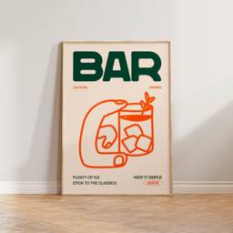 Kitchen Print Wall Art, Bar Sign, Retro Print, Cocktail Illustration Poster, Home Decor, Hand Drawn Prints - thumbnail 2