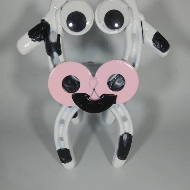 Upcycled Horseshoe Cow - Metal Garden Art Animal - image 1