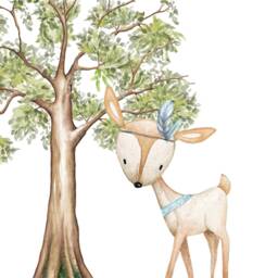 Woodland Nursery Decor, Boys Room, Blue Nursery, Animals Prints, Wall Art, Watercolour Animals, Creatures, Baby Boy - thumbnail 3