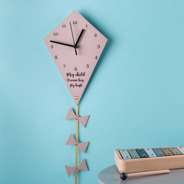 Children's Kite Personalised Wall Clock - image 1