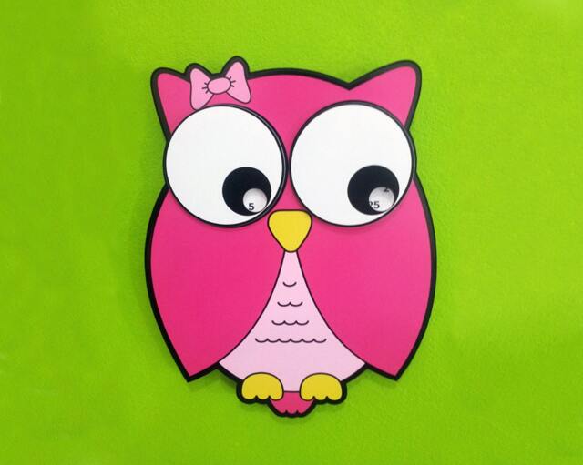 Funny Owl - Moving Eyes Wall Clock - image 1