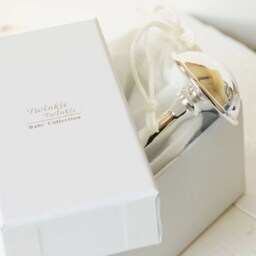 Silver-Plated Rattle, Personalised Engraved Baby Silver New Gift, Shower Rattle - thumbnail 4
