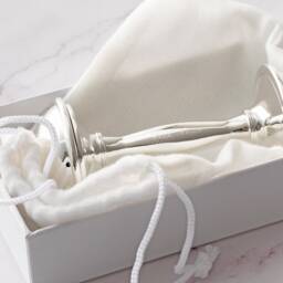 Silver-Plated Rattle, Personalised Engraved Baby Silver New Gift, Shower Rattle - thumbnail 3