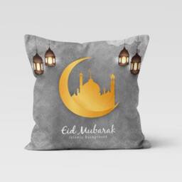Ramadan Mubarak Pillow Cover, Muslim Cushion Islamic Case, Eid Al Fitr Home Decoration, Kareem - thumbnail 4