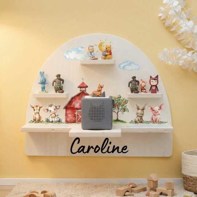 Tonie Shelf Farm, Children's Room Decor, Christening Gift, Girls' Room, Toniebox - image 1