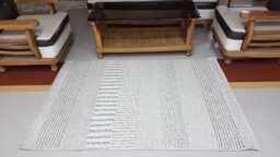 Handwoven Wool Rug Felted Indian Throw, Custom Size Available - thumbnail 1