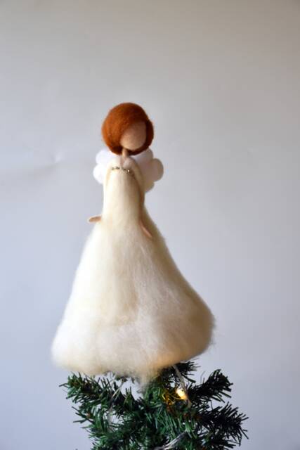 Angel Christmas Tree Topper, Winter Home Decoration - image 1