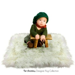 White Shag Faux Sheepskin Rug - Plush Animal-Friendly Area - thumbnail 3