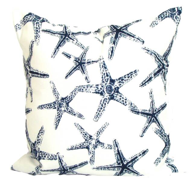 Navy Blue Outdoor Pillow Covers, Nautical Decor, Covers For 20x20, 16x16, 18x18 Pillows, All Sizes - image 1