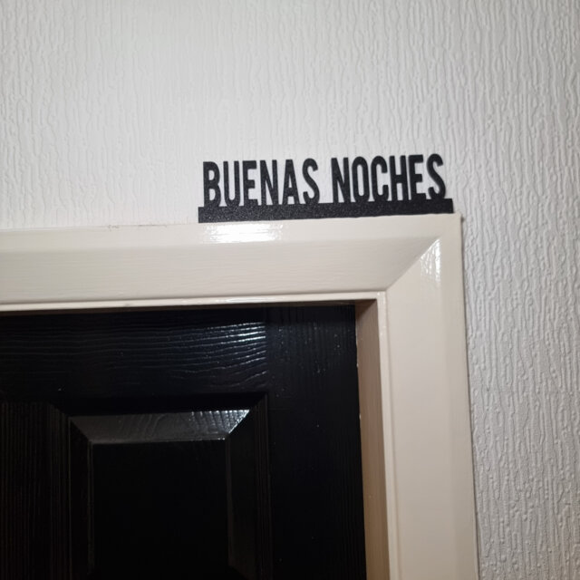 Buenas Noches Door Topper, Shelf Decor, Wall Quirky Home Interior Gift, Door Decoration - image 1