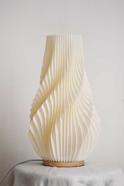 3D Printed Lampshade Vase Table Lamp, Special Unique Gift For Housewarming, Minimalist Art Deco Modern Light Up Your Room - image 1