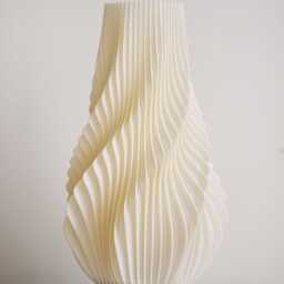 3D Printed Lampshade Vase Table Lamp, Special Unique Gift For Housewarming, Minimalist Art Deco Modern Light Up Your Room - thumbnail 3