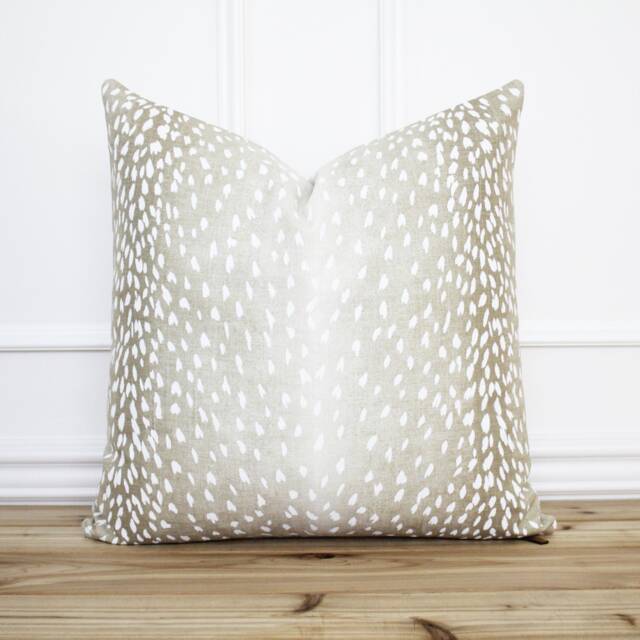 Antelope Pillow Cover Fawn Animal Print 20 X Designer Decorative - Evelyn - image 1
