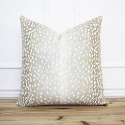 Antelope Pillow Cover Fawn Animal Print 20 X Designer Decorative - Evelyn - thumbnail 1