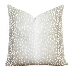 Antelope Pillow Cover Fawn Animal Print 20 X Designer Decorative - Evelyn - thumbnail 3