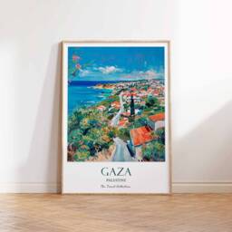 Gaza Print, Travel Poster, Islamic Decor, Art, Palestine Gift, Poster - thumbnail 2
