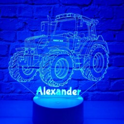 Personalised Tractor Night Light Laser Engraved Led Lamp With Remote - thumbnail 3