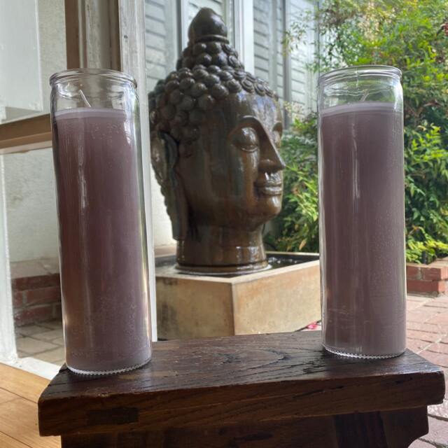 Light Gray Candle - 7 Day Ritual Burn Hand-Poured Pagan Ceremony Wicca Sacred - image 1