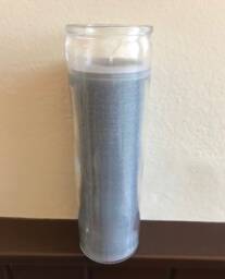 Light Gray Candle - 7 Day Ritual Burn Hand-Poured Pagan Ceremony Wicca Sacred - thumbnail 3