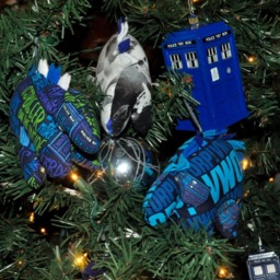 Nerdisaurus Whovian Stegosaurus Dinosaur Christmas Ornament - thumbnail 2