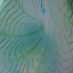Handblown Glass Aqua/Pale Green Flattened Teardrop Vase - thumbnail 2