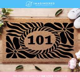 Custom Floral Apartment Rug - Finds Personalized Decor House Number Housewarming Gift - thumbnail 4