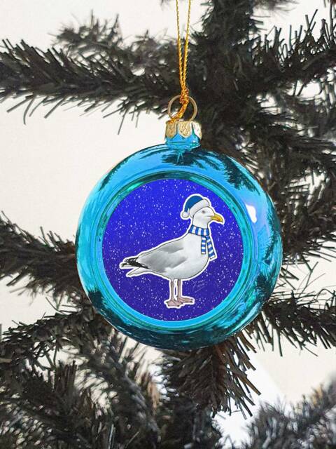 Brighton Seagull Themed Christmas Bauble