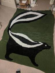 Skunk Crochet Blanket Pattern Only - thumbnail 1