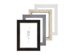 A2 A3 A4 A5 A6 Black Picture Frame - Antique Distressed Art Deco Photo Fits With Mount White Vintage Grey - thumbnail 1