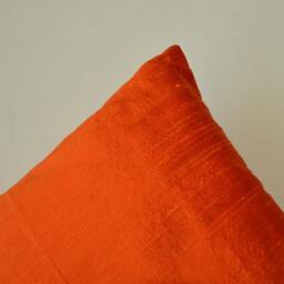 Saffron Color Pure Dupioni Silk Cushion Cover/Sham, 12x12, 12x16, 12x20, 14x20, 14x24, 16x16, 18x18, 20x20, 22x22, 24x24 & 26x26 - thumbnail 4